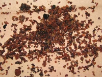 Камни, задержанные фильтром